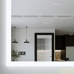 Бриклаер Мебель для ванной Берлин 100 оникс серый с ручкой дуб золотой – фотография-16